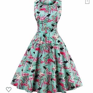 Women’s Flamingo a line 50’s style swing dress